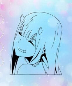 Zero Two, Anime Lover, Darling in the franxx, Cute Anime Girl, Darling Zero Zero Two, Layered Svg Eps Png Dxf
